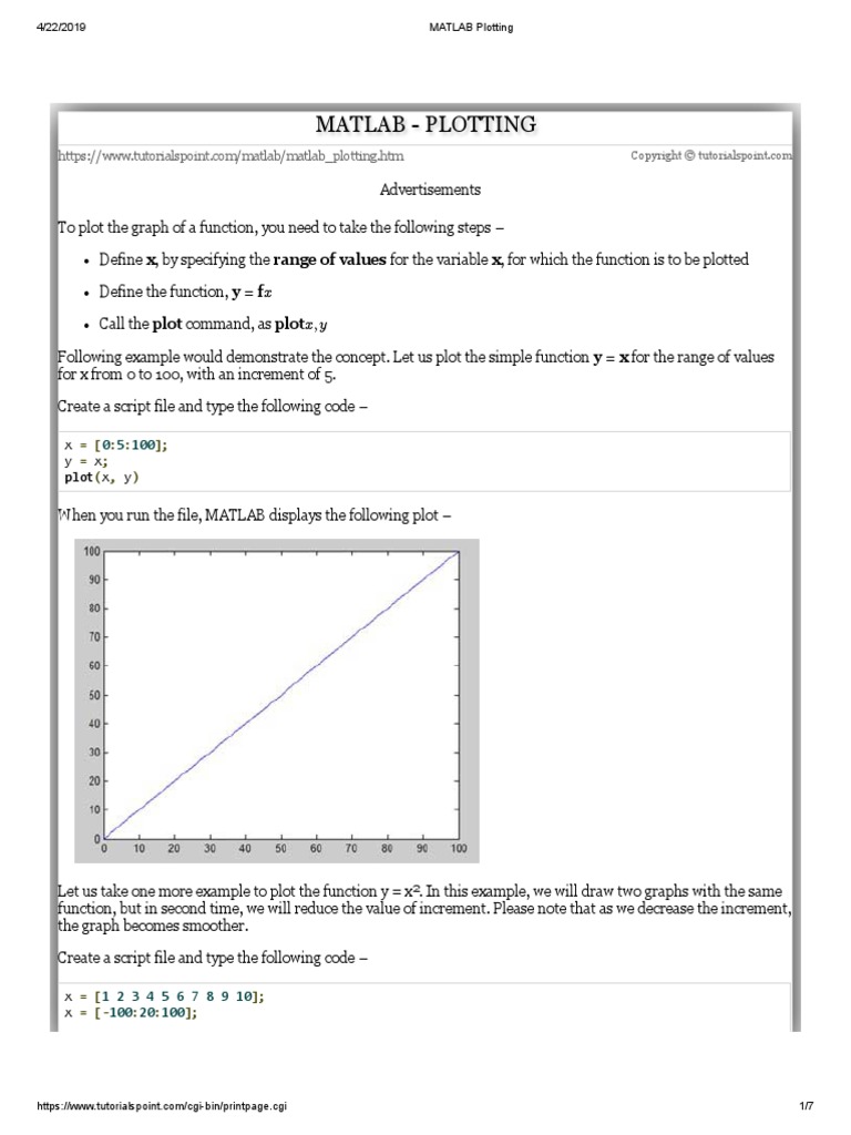 Matlab - Plotting Matlab - Plotting: X y X Plot X y | PDF | Matlab ...