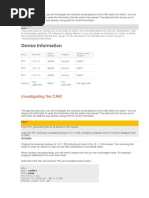 Device Information: Investigating The CAM