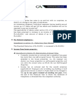 Income Tax Slabs:: A) Amendment in Section 23-Determination of Annual Value