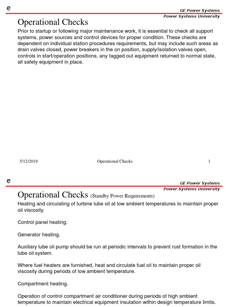 Operational Checks | PDF | Fuel Oil | Hvac