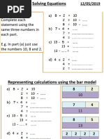Bar Model Approach to Simple Equations | PDF | Equations | Algebra