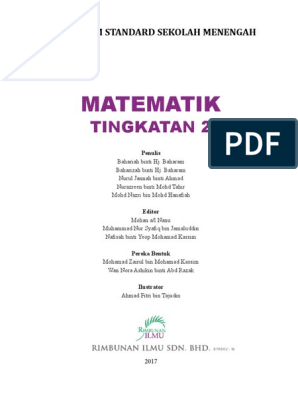 Buku Teks Matematik Tingkatan 2 Pdf
