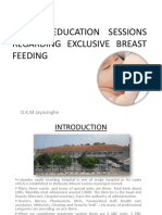 Health Education Sessions Regarding Exclusive Breast Feeding