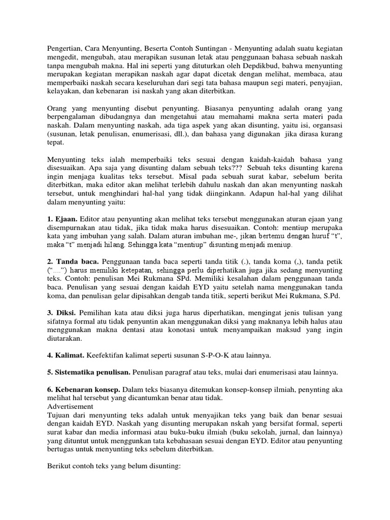 Tugas B Indonesia Menyunting Teks Pdf