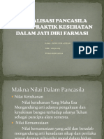 Aktualisasi Pancasila Dalam Praktik Kesehatan Dalam Jati Diri