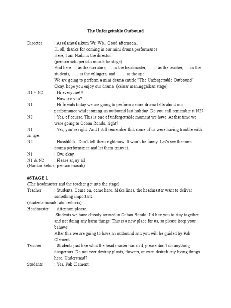 Script Drama Eskul Big-1 | PDF | Home & Garden