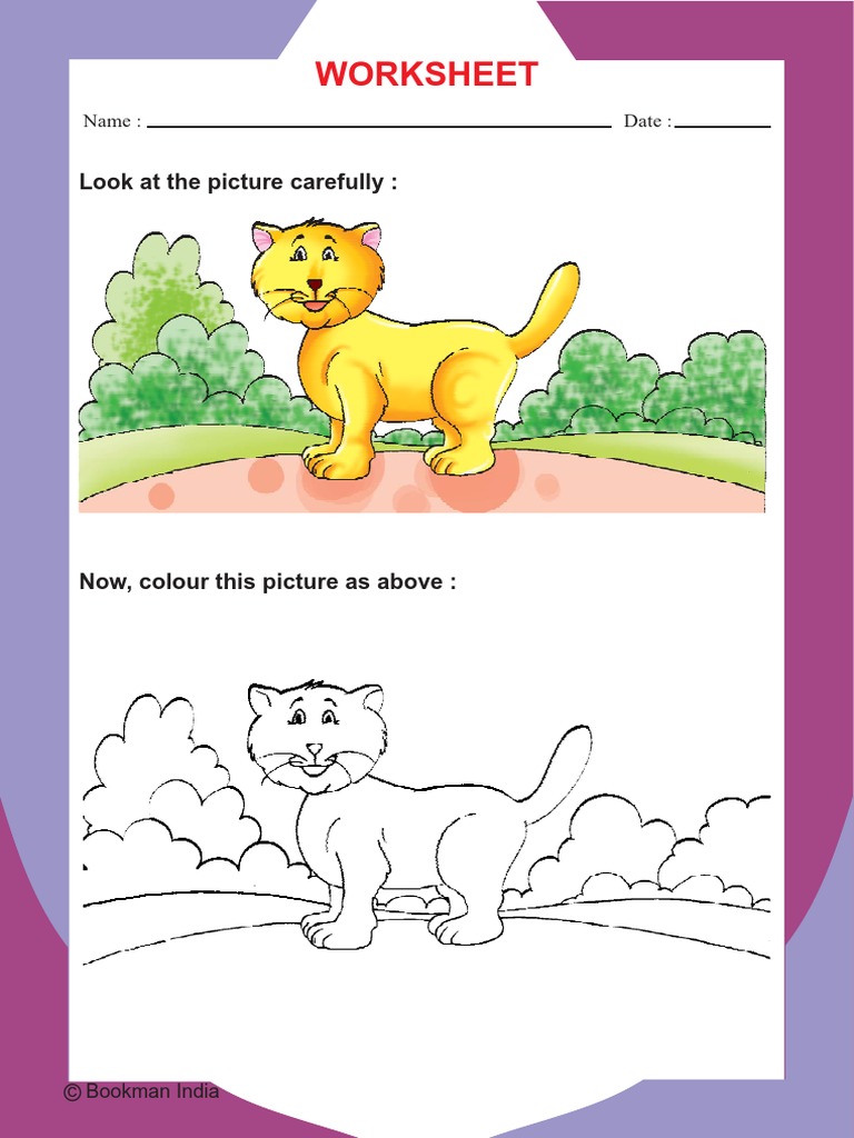 Color the Picture Worksheet | PDF