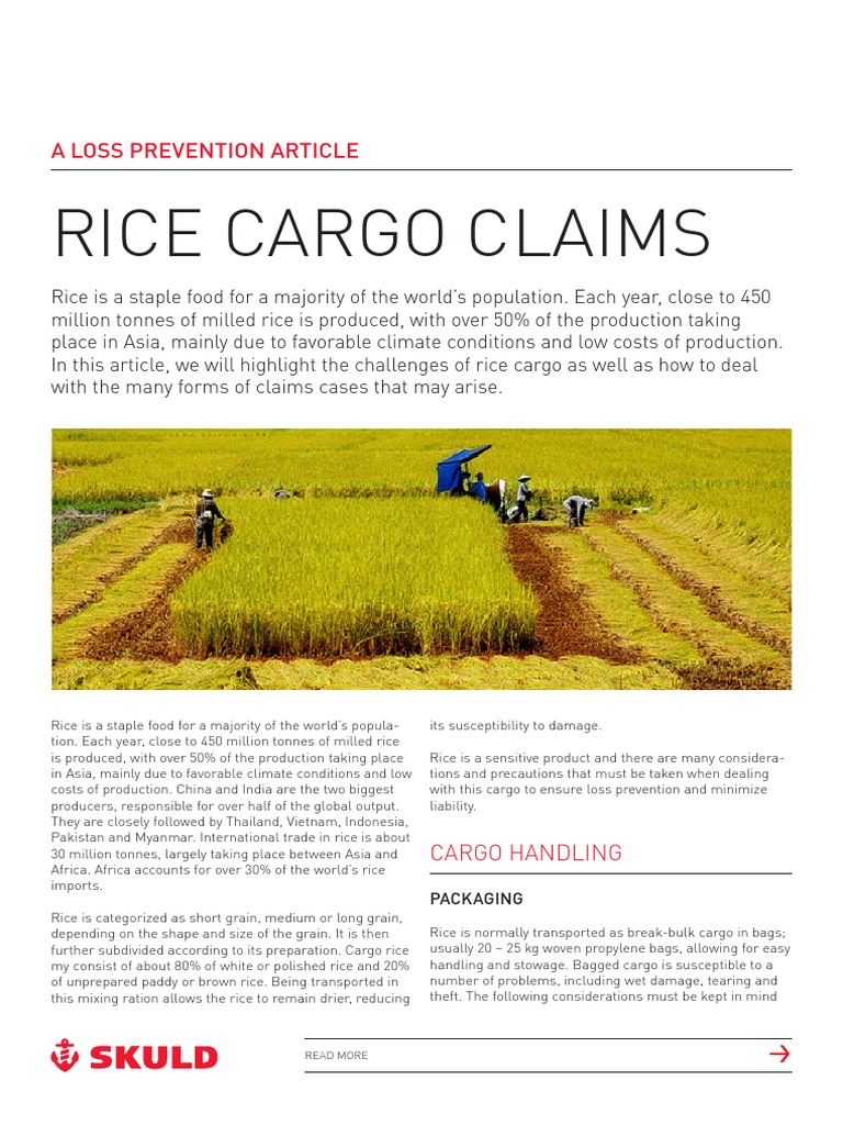 Rice Cargo Handling and Loss Prevention | PDF | Stevedore | Rice