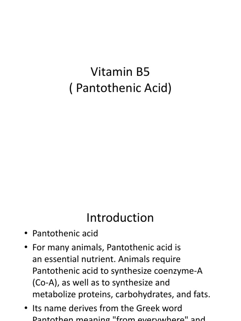 Vitamin B5 PDF Structural Biology Molecular Biophysics