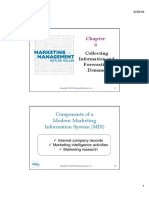 Components of A Modern Marketing Information System (MIS) : Collecting Information and Forecasting Demand