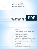 What Are Parts of Speech? What Are Parts of Speech For?