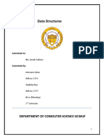 Data Structures: Department of Comouter Science Gcwuf