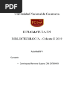 U N CA Trabajo 1 Diblomatura en Bibliotecologia - Dominguez Susana