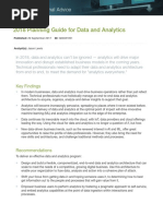 Gartner Catalyst Conference Us Research Note Data Analytics Planning Guide 2018