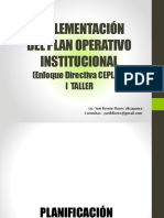 Implementación Plan Operativo Institucional