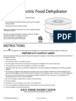 Dehydro Electric Food Dehydrator: Instructions