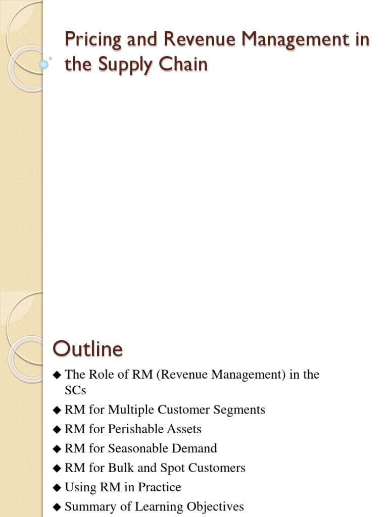 Revenue Management in Supply Chains | PDF | Pricing | Prices