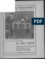 Aljechin Wereldkampioen Na Zijn Revanche-Wedstrijd Met Dr. Max Euwe