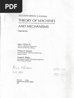 【機械力学 洋書】THEORY OF MACHINS Theory of Machines and Mechanisms: Uicker Jr, John J