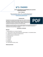 Determinación de coeficientes de transferencia de calor por convección forzada (Coeficientes de convección