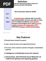 Next Generation Network (NGN) :: (ITU-T International Telecommunication Unions For Telecommunication Standards)