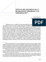 La Tradició Textual Del Regiment de La Cosa Pública de Francesc Eiximenis PDF