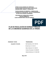 Plan regulación desechos comunidad Quebrada Virgen