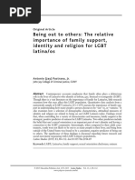 Being Out To Others: The Relative Importance of Family Support, Identity and Religion For LGBT Latina/os