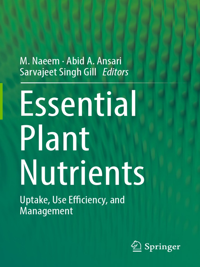 Ansari Abid A Gill Sarvajeet Singh Naeem M Essential Plant Nutrients Uptake Use Efficiency And Management Springer International Publishing 17 Pdf Ion Channel Cell Membrane