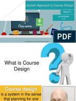 approach to course design 