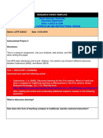 Educ 5312-Instructional Project 3 Lutfi Dagci Research Paper Template