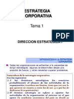 Estrategia Corporativa: Tema 1