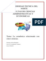 La Relacion de La Estadistica Con 5 Ciencias