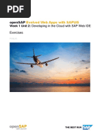 openSAP Ui52 Week 1 Unit 2a 2b Exercises