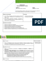 Planificación Ciencias Naturales 6° Básico