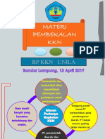 Materi Pembekalan KKN, 13 April 2019