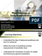 PCTH 325 Pharmacology of General Anesthetics