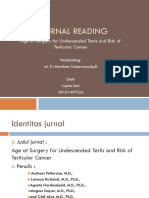 Age at Surgery For Undescended Testis and Risk of Testicular Cancer