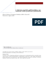 Sistema Tecnico e Sistema Sociale Nell'analisi e Valutazione Dell'attuazione Delle Politiche Pubbliche