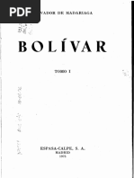 Bolívar, Tomo I - Salvador de Madariaga