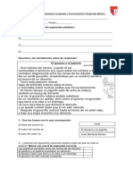 Prueba de Diagnóstico Lenguaje y Comunicación Segundo Básico