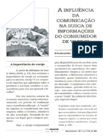 A Influência Da Comunicação Na Busca de Informações Do Consumidor de Varejo