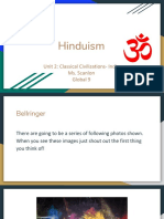 Hinduism: Unit 2: Classical Civilizations-India Ms. Scanlon Global 9