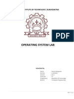 Operating System Lab: National Institute of Technology, Kurukshetra