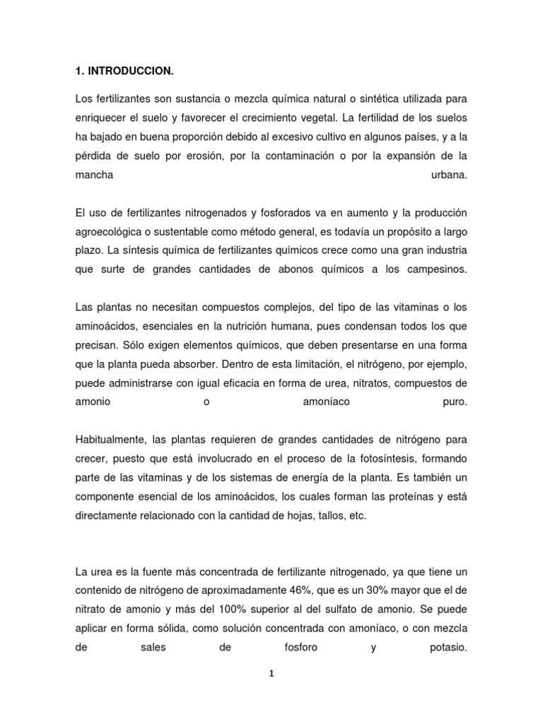 146141784 Sintesis de La Urea y Amoniaco | Amoníaco | Urea | Prueba