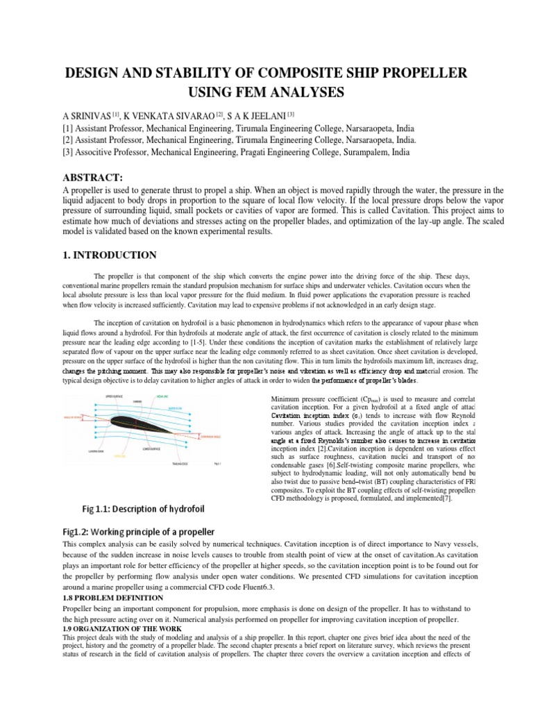 Design and Stability of Composite Ship Propeller Using Fem Analyses ...