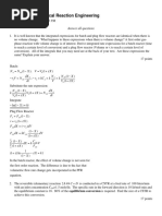 CHFEN 3553 Chemical Reaction Engineering: April 28, 2003 1:00 PM - 3:00 PM Answer All Questions