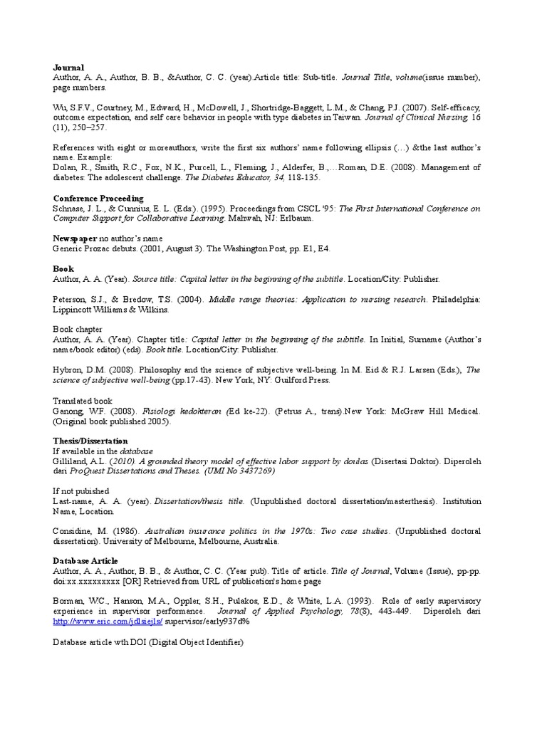 Citation Guidelines for Academic Works | PDF | Thesis