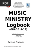 Music Ministry Logbook: (GRADE 4-12)