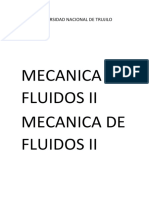 Mecanica de Fluidos Ii Mecanica de Fluidos Ii: Universidad Nacional de Trujilo